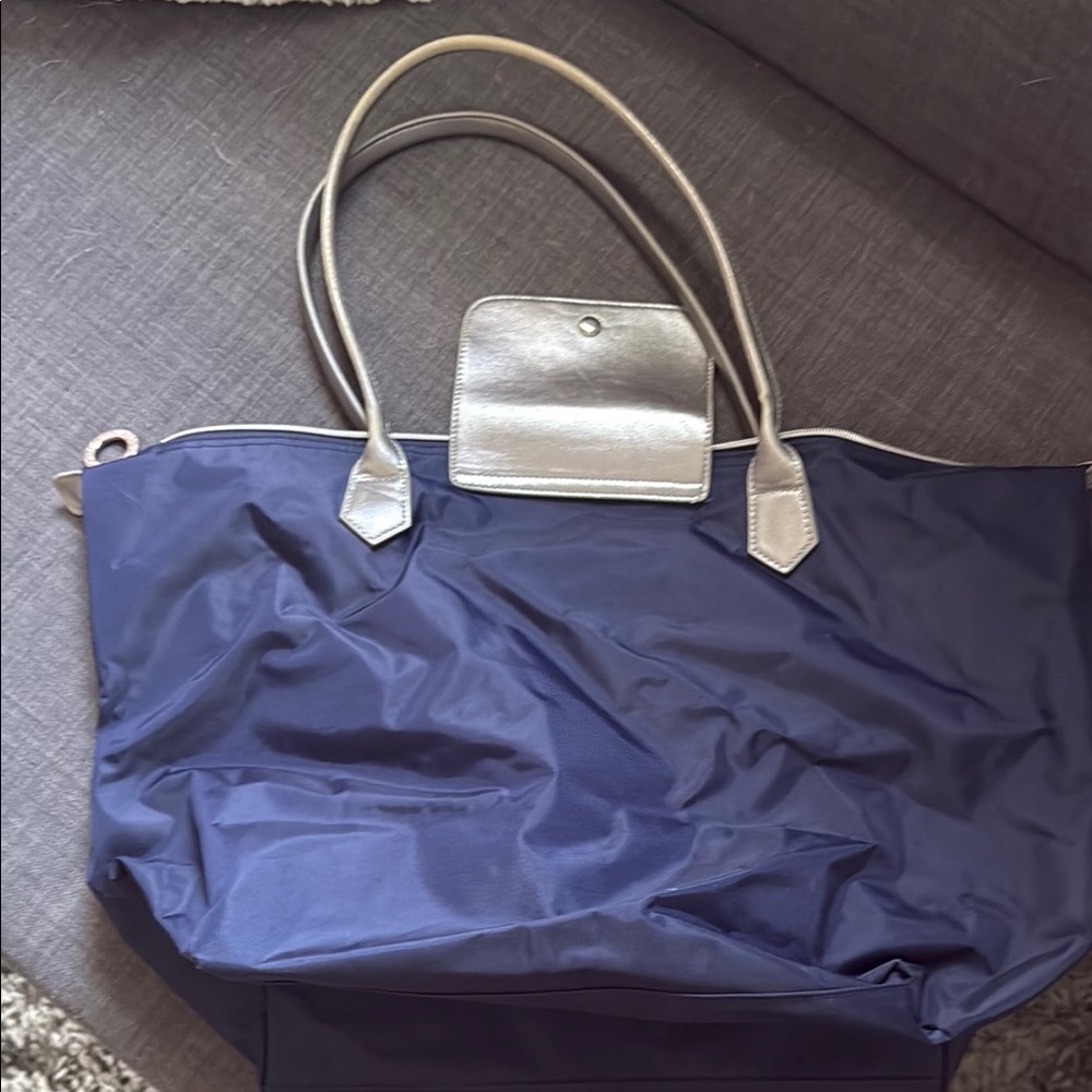 Bath & Body Works Blue and Gray Tote Bag